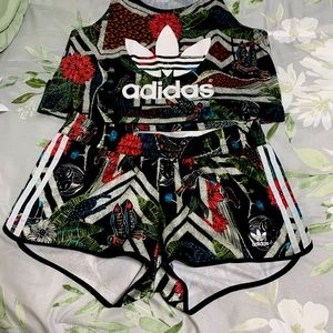 Adidas shorts set